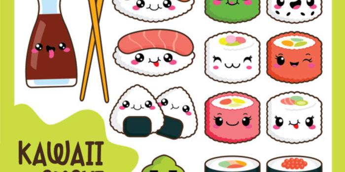3250x2560 cafa8131 50%OFF SALE Kawaii clipart kawaii sushi clipart by