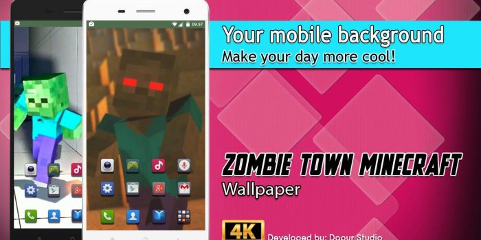 1280x720 Zombie Town Minecraft Wallpaper for Android - APK Download