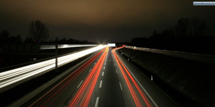 1920x1080 Led Lights On Highway Wallpaper