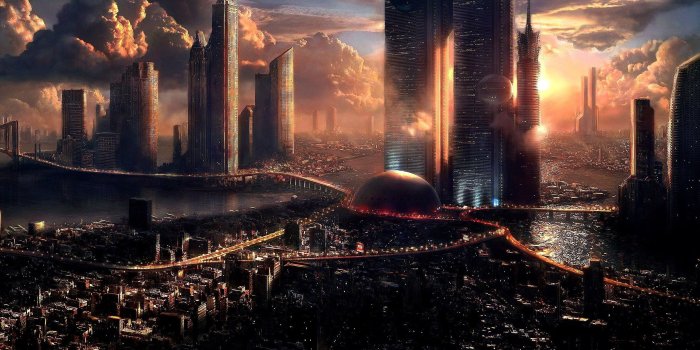 2515x1569 Building and City: Futuristic City Desktop HD Wallpaper, future city