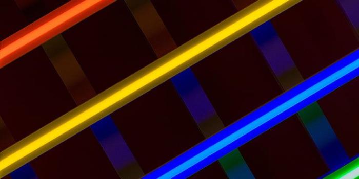 728x1092 HD wallpaper: red, yellow, blue, and green LED lights, lines