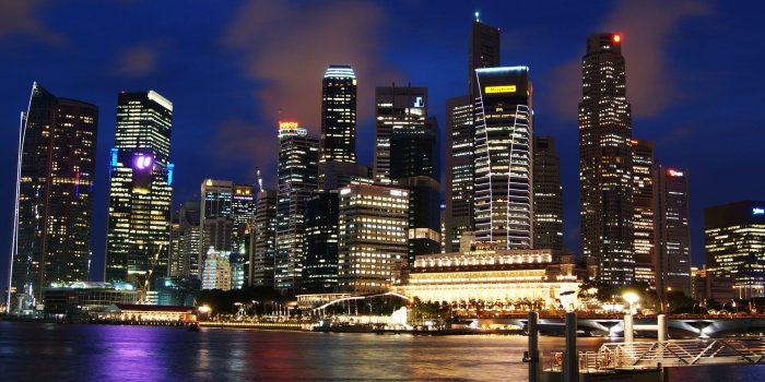 2560x1600 Singapore Skyline HD wallpaper