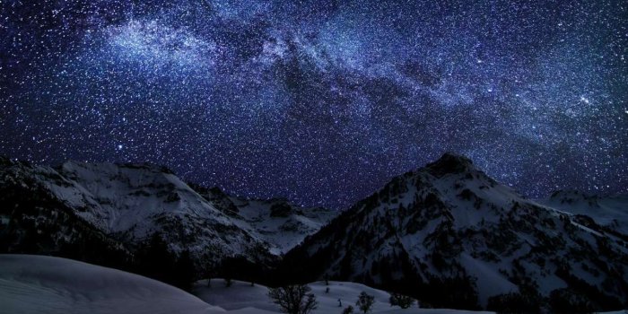 1300x731 Winter Sky Stars Nature Night Facebook cover