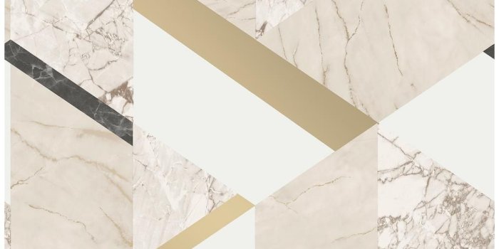 1000x1000 Fine Decor 56.4 sq. ft. Elvira Cream Marble Geometric Wallpaper