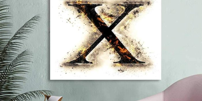 1000x1000 Amazon.com: J Chief Sky Letter X Wall Decoration Letter with Flames