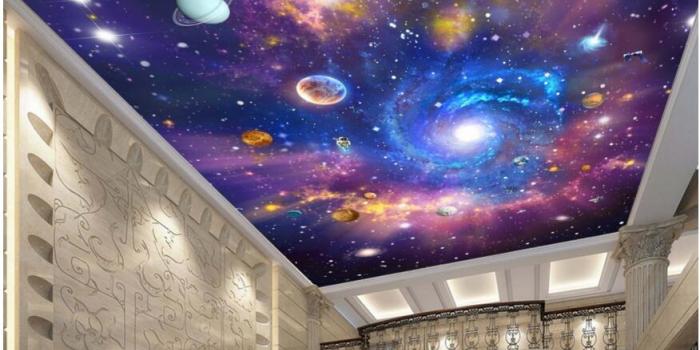 876x899 US $15.49 46% OFF|3d ceiling wallpaper custom photo mural The Milky Way  galaxy room decoration painting 3d wall murals wallpaper for walls 3 d-in 