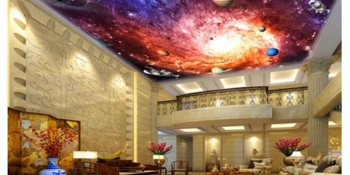 965x821 Custom photo wallpaper 3d ceiling murals wallpaper Beautiful dreamy  colorful gradient universe galaxy zenith ceiling mural papel de parede
