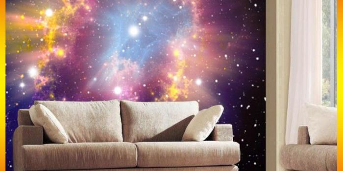 1000x1000 Hotel Home Ceiling Wallpaper Space 3d Starry Sky Glitter Mural Printed Pink  And Black Blue Star Customize - Buy Wallpaper Space 3d Starry Sky,3d