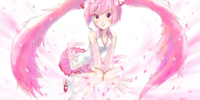 1680x1050 Sakura Miku With Pink Flower Wallpapers - 1680x1050 - 434083