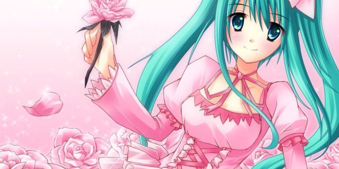 1024x768 Hatsune miku pink dress | Vocaloid | Cute anime wallpaper, Cute