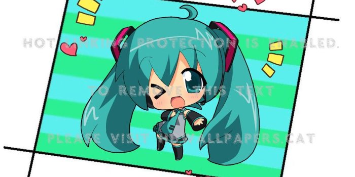 1024x768 chibi miku project diva hatsune cute green