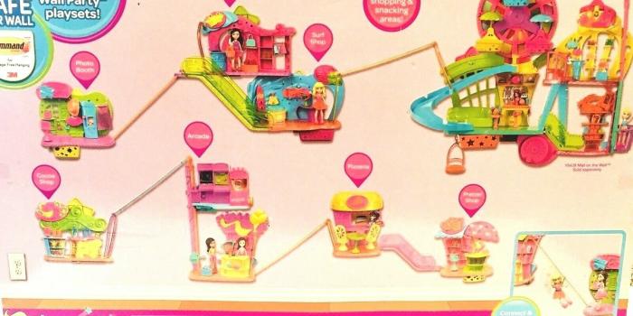 1600x1088 Polly Pocket Wall Party Mega Mall Includes 4 Dolls Mattel 2012 ~ NEW