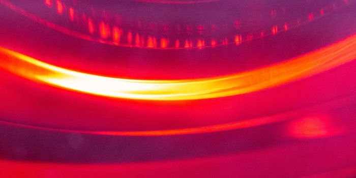 2780x2780 Download wallpaper 2780x2780 lines, light, red, futuristic, abstract