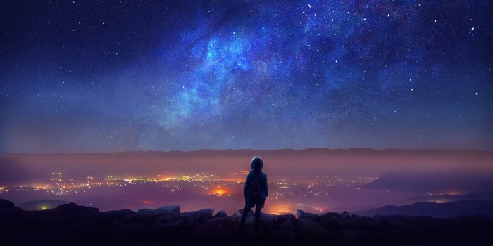 2550x1440 4544315 #backpacks, #horizon, #night, #stars, wallpaper | General