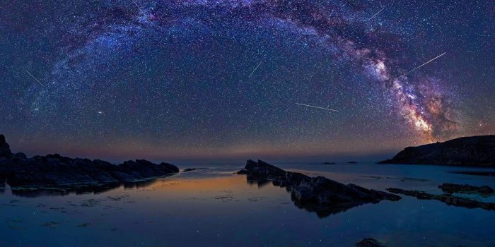 1920x1080 5083736 1920x1080 Stars, Night, Horizon, Ocean, Starry Sky wallpaper