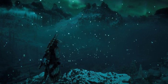 1280x720 Horizon Zero Dawn The Frozen Wilds: Snowy Night (Wallpaper Engine)