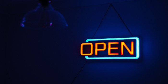 4104x2736 Yellow and Teal Open Neon Signage · Free Stock Photo