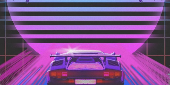 1080x1920 car, retro, art, 80s, neon | banner in 2019 | Neon wallpaper, Car
