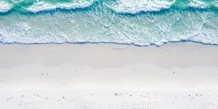 1958x3480 Ocean Coast Aerial View Sand Beach Surf Foam - Free Stock Photos