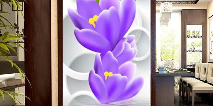 1024x1095 Floral Wallpaper For Walls Dream Purple Flowers HD Digital Print Porch  Beautiful Moisture-Proof Wallpaper
