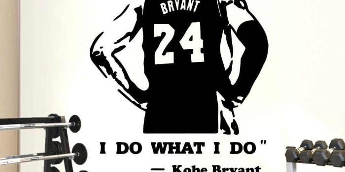 1000x1000 Lakers Kobe Bryant Basketball Quote Wall Stickers Kids Bedroom decor Home  Decor Wallpaper For Gym Decoration wall decals