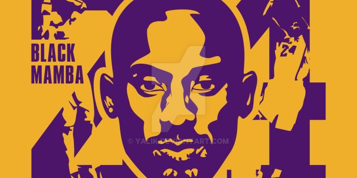 1024x1024 Kobe Bryant - Black Mamba 24 - Minimalist Poster by yalik