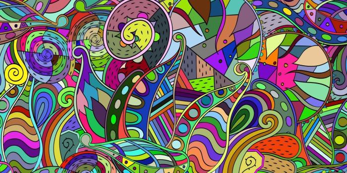 1366x768 Download wallpaper 1366x768 doodles, patterns, colorful tablet