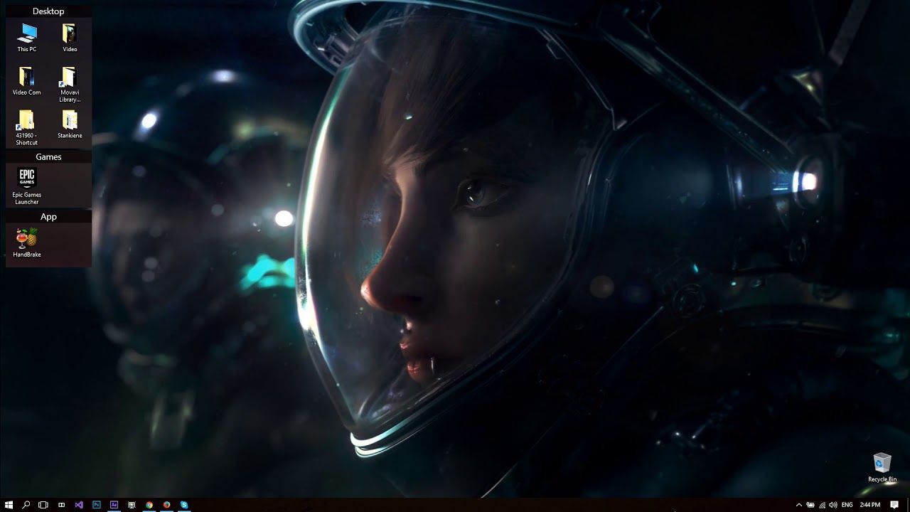 1280x720 Space Girl Live Wallpaper - DesktopHut