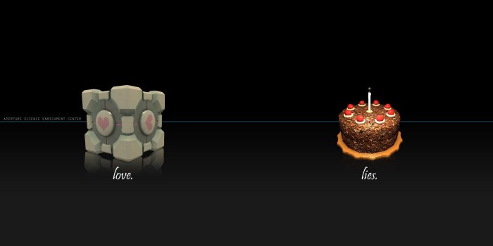 2560x1600 video games, Portal, cake :: Wallpapers