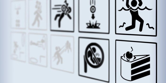 1332x850 Wallpaper danger, portal, cake images for desktop, section игры