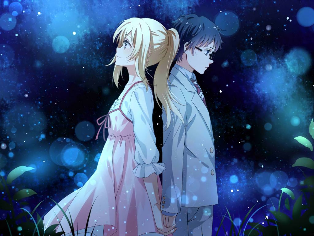 1024x768 Sad Anime Couple Wallpaper Labzada Wallpaper - Kaori And Kousei Hd