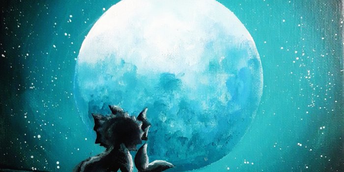 2930x3689 80$ Vaporeon under the moon pokemon art acrylic painting. #pokemon