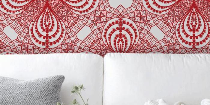 794x1120 Red laces removable wallpaper red and gray wall mural non woven #290