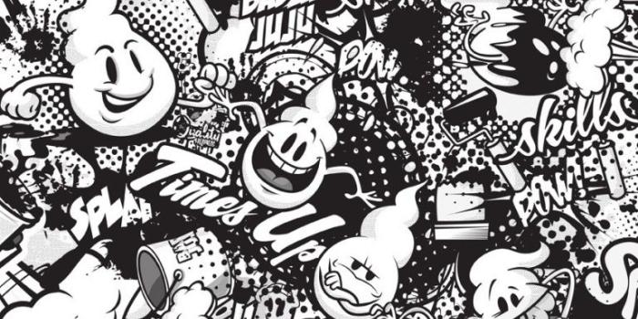 768x1024 768x1024 Funny Graffiti Black & White Ipad mini wallpaper