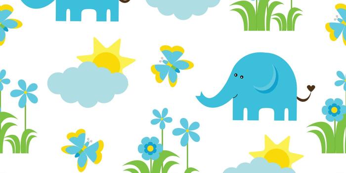 1500x1500 Buy Cute Elephant Theme Wallpaper Online in India at Best Price