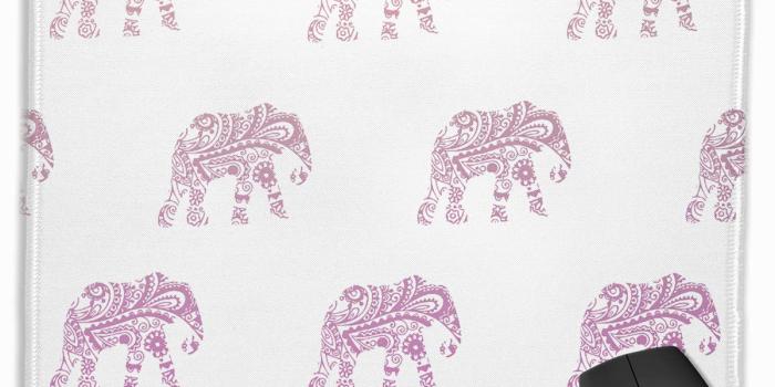 1200x1200 Amazon.com : Mouse Pad Cute Elephant Elements Wallpaper Rectangle