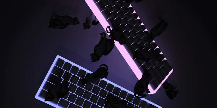 1920x1080 60% Keyboards falling with cats 4k aesthetic wallpaper