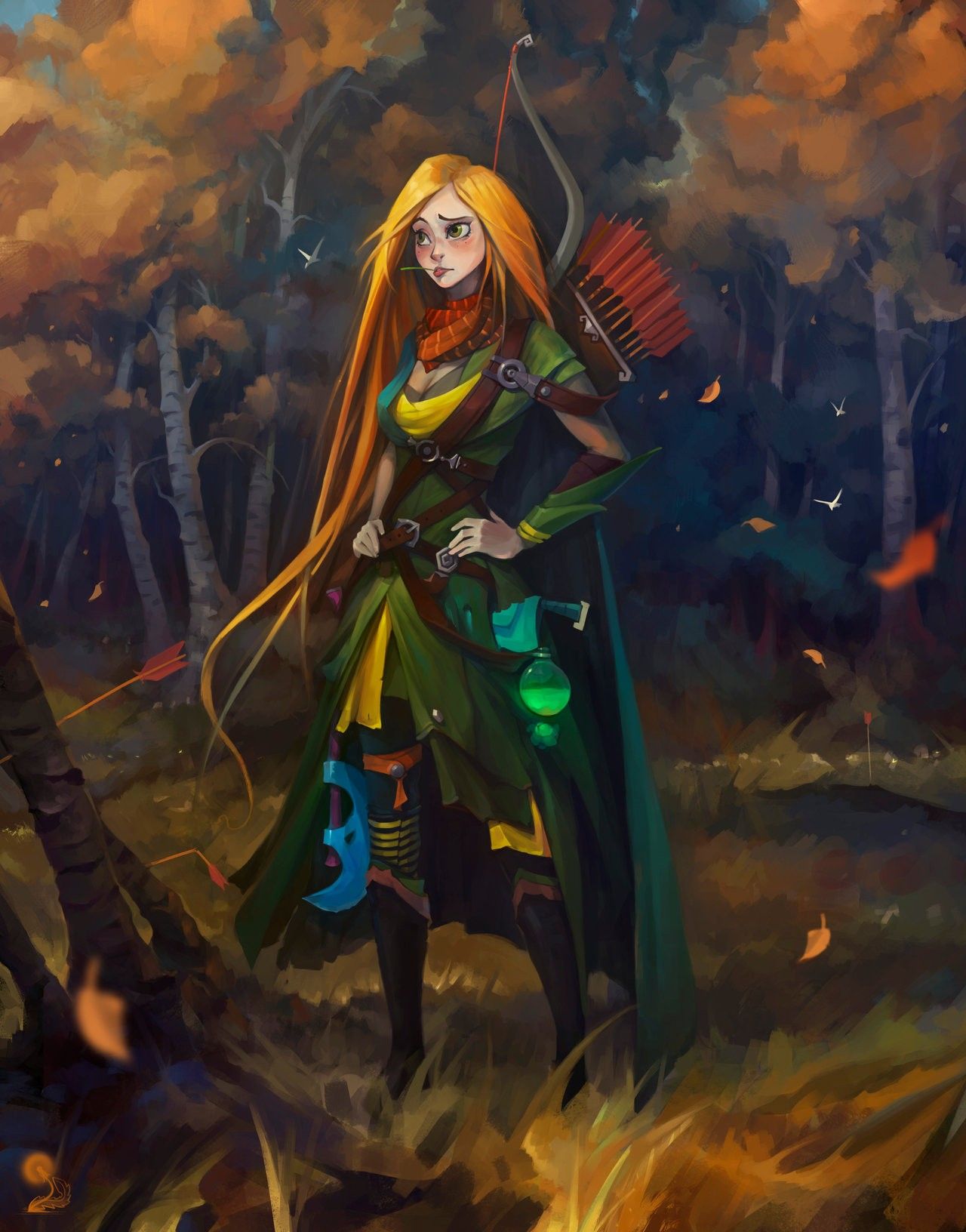 1280x1632 Windranger, Archer, Dota 2, Windrunner, Dota, Fantasy art, Video