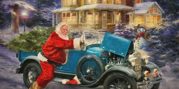 1332x850 Wallpaper winter, snow, lights, house, retro, holiday, the evening