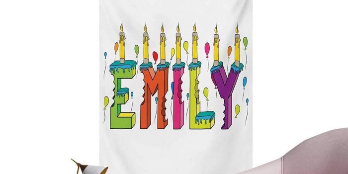 1000x1000 Amazon.com: Anzhutwelve Emily Photographic Wallpaper Cartoon Doodle