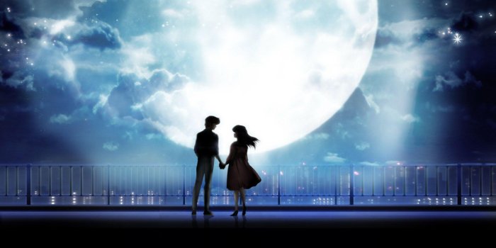 1920x1200 Cartoon Romantic Couple Wallpaper Comics Desktop Background - Anime