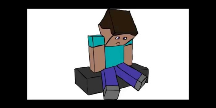 1280x720 Minecraft Wallpaper - Sad steve with wolf - Download link ! - official