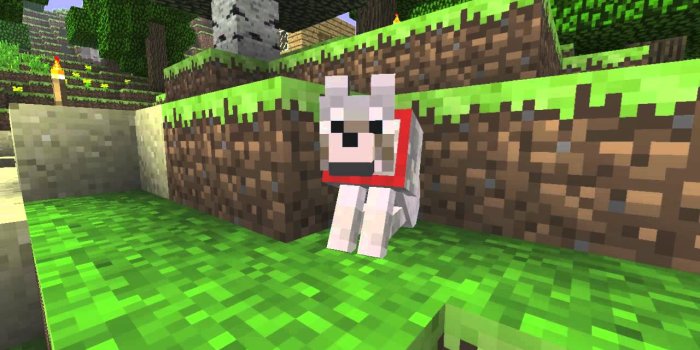 1280x720 Wolf minecraft dog wallpaper