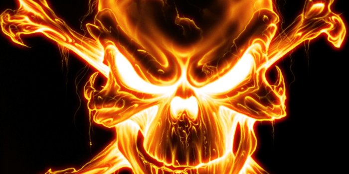 2000x2000 Skull On Fire (#835546) - HD Wallpaper Download