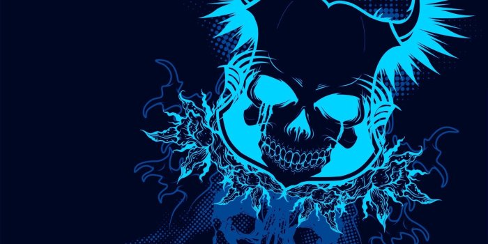 1920x1200 Blue Skull Wallpaper - Wallpapers Browse
