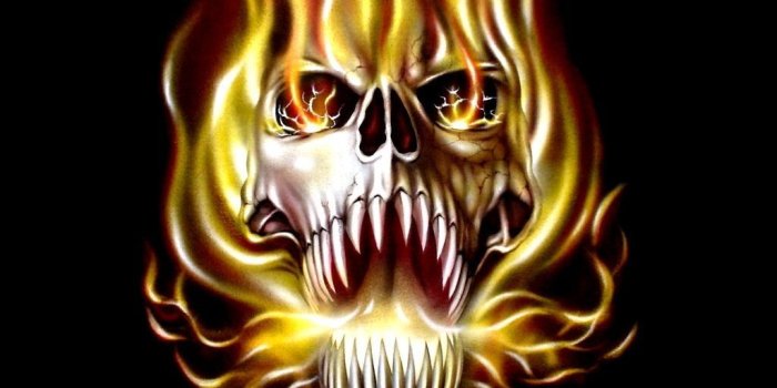 1024x768 Evil Fire Skull Wallpapers - Top Free Evil Fire Skull Backgrounds