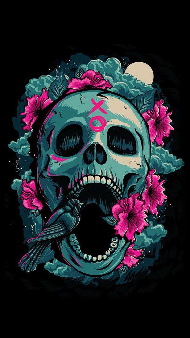 806x1433 Iphone Skull Wallpaper | Wallpapers Ideas