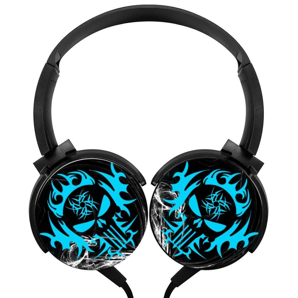 1001x1001 Xerjij Skull Wallpaper Wired Stereo Headset Bass Headphones for