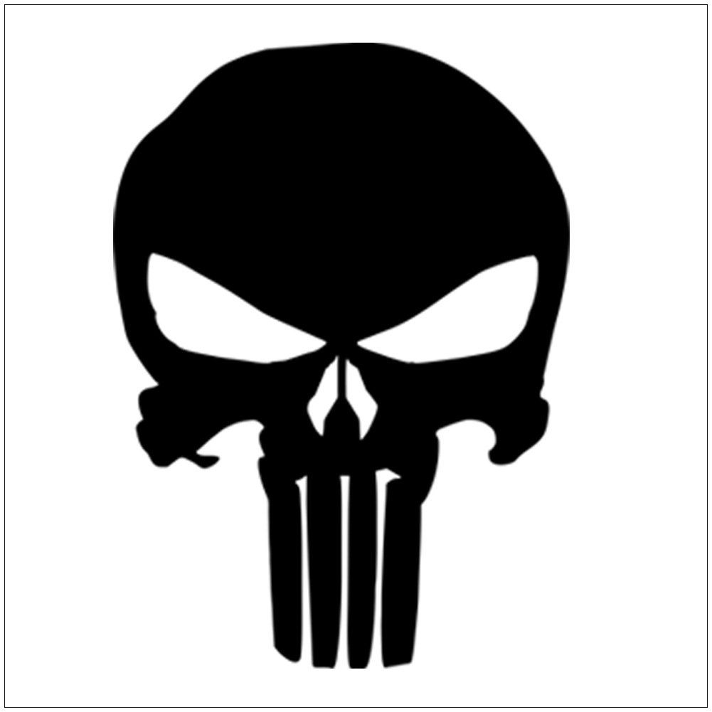 1001x1001 Fangeplus(TM Black Punisher Skull DIY Removable Art Mural Vinyl Waterproof  Wall Stickers Kids Room Decor Living Room Bedroom Decal Sticker Wallpaper 