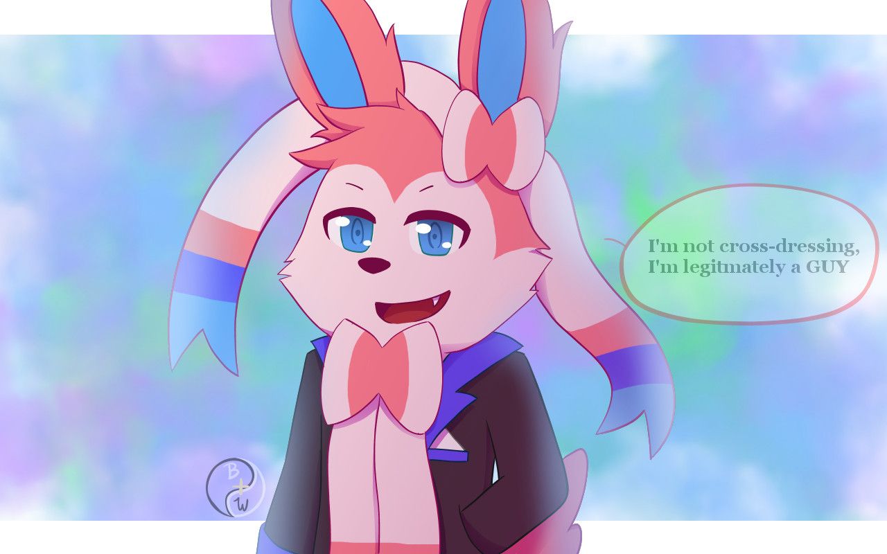 1280x800 Pokemon) Sylveon on a tuxedo by Black-ADD-White -- Fur Affinity [dot